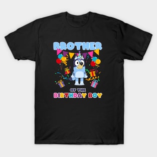 Bluey and Bingo happy birthday bro T-Shirt